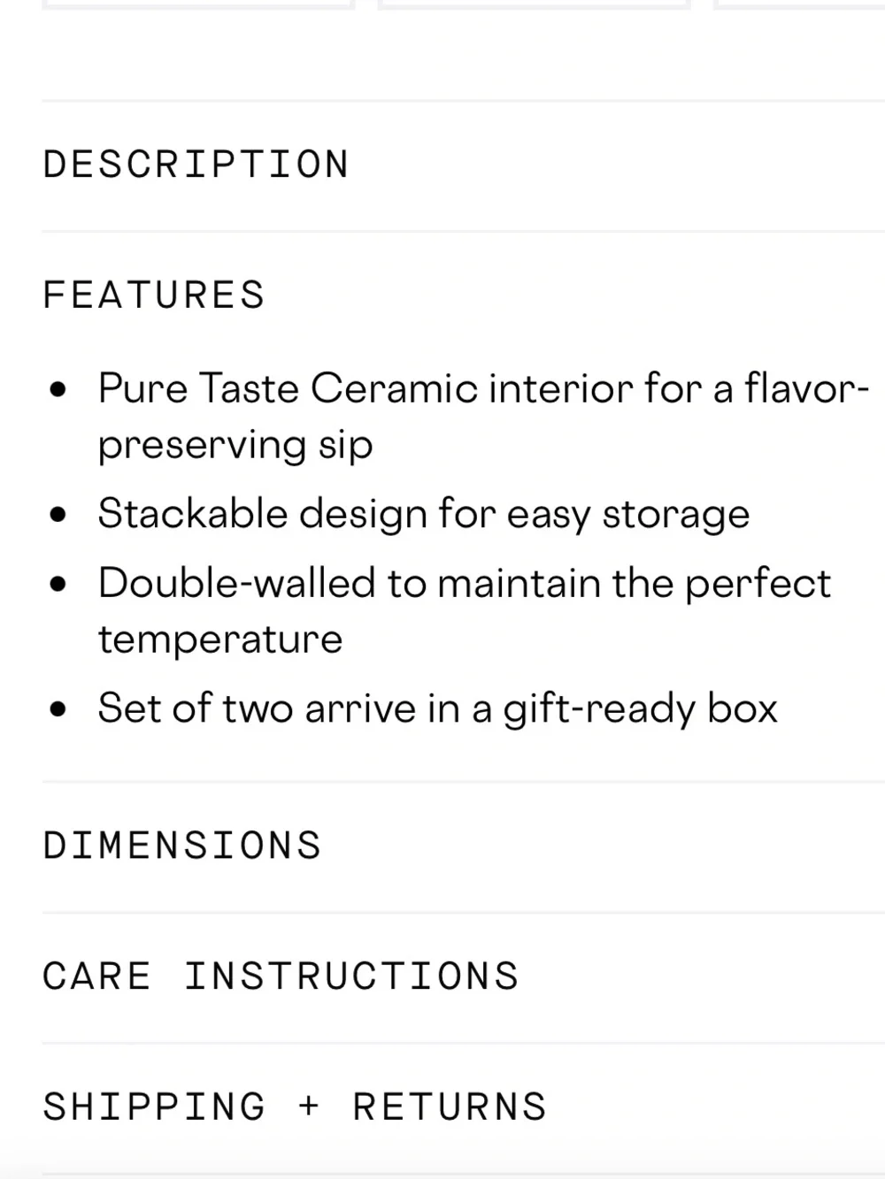 Corkcicle 6oz Cafe Stacker Set - White